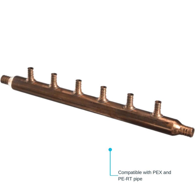 SharkBite 6 Port Open Crimp Copper Multi-Port Tee, Plumbing Fittings, PEX, PE-RT, 22788A - Image 2